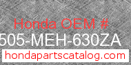 Honda 64505-MEH-630ZA genuine part number image
