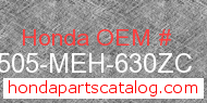 Honda 64505-MEH-630ZC genuine part number image