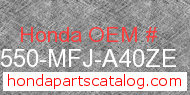 Honda 64550-MFJ-A40ZE genuine part number image