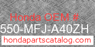 Honda 64550-MFJ-A40ZH genuine part number image