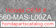 Honda 64560-MAS-L00ZA genuine part number image