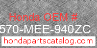 Honda 64570-MEE-940ZC genuine part number image