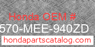 Honda 64570-MEE-940ZD genuine part number image