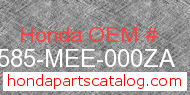 Honda 64585-MEE-000ZA genuine part number image