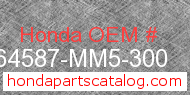 Honda 64587-MM5-300 genuine part number image