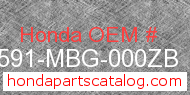 Honda 64591-MBG-000ZB genuine part number image