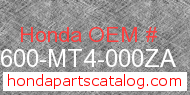 Honda 64600-MT4-000ZA genuine part number image