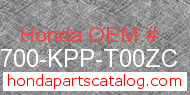 Honda 64700-KPP-T00ZC genuine part number image
