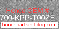 Honda 64700-KPP-T00ZE genuine part number image