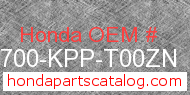 Honda 64700-KPP-T00ZN genuine part number image