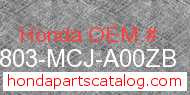 Honda 64803-MCJ-A00ZB genuine part number image
