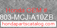 Honda 64803-MCJ-A10ZB genuine part number image