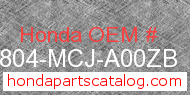 Honda 64804-MCJ-A00ZB genuine part number image