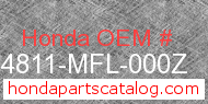 Honda 64811-MFL-000Z genuine part number image