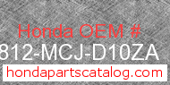 Honda 64812-MCJ-D10ZA genuine part number image