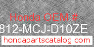 Honda 64812-MCJ-D10ZE genuine part number image