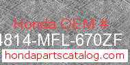 Honda 64814-MFL-670ZF genuine part number image