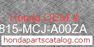 Honda 64815-MCJ-A00ZA genuine part number image