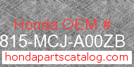 Honda 64815-MCJ-A00ZB genuine part number image