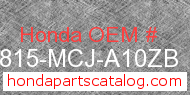 Honda 64815-MCJ-A10ZB genuine part number image