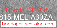 Honda 64815-MEL-A30ZA genuine part number image