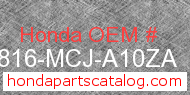 Honda 64816-MCJ-A10ZA genuine part number image