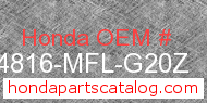 Honda 64816-MFL-G20Z genuine part number image