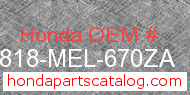Honda 64818-MEL-670ZA genuine part number image