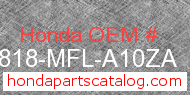 Honda 64818-MFL-A10ZA genuine part number image