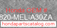 Honda 64820-MEL-A30ZA genuine part number image