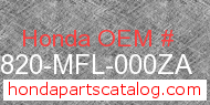 Honda 64820-MFL-000ZA genuine part number image