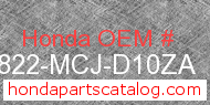 Honda 64822-MCJ-D10ZA genuine part number image
