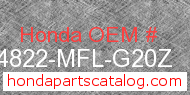 Honda 64822-MFL-G20Z genuine part number image