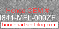 Honda 64841-MFL-000ZF genuine part number image