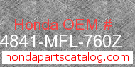 Honda 64841-MFL-760Z genuine part number image