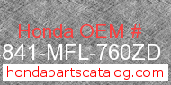 Honda 64841-MFL-760ZD genuine part number image