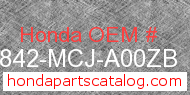 Honda 64842-MCJ-A00ZB genuine part number image