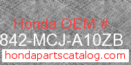 Honda 64842-MCJ-A10ZB genuine part number image
