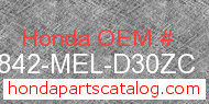 Honda 64842-MEL-D30ZC genuine part number image