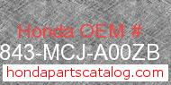 Honda 64843-MCJ-A00ZB genuine part number image