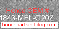 Honda 64843-MFL-G20Z genuine part number image