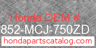 Honda 64852-MCJ-750ZD genuine part number image