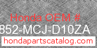 Honda 64852-MCJ-D10ZA genuine part number image