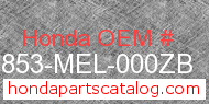Honda 64853-MEL-000ZB genuine part number image