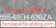Honda 64855-MEH-630ZA genuine part number image