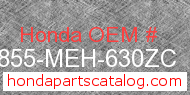 Honda 64855-MEH-630ZC genuine part number image