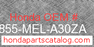 Honda 64855-MEL-A30ZA genuine part number image