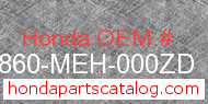 Honda 64860-MEH-000ZD genuine part number image