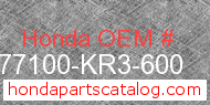 Honda 77100-KR3-600 genuine part number image