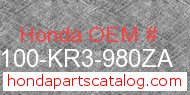 Honda 77100-KR3-980ZA genuine part number image